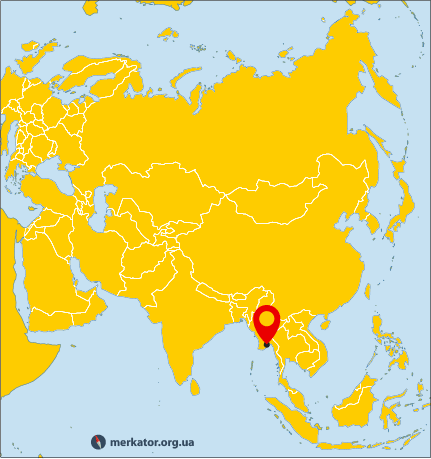 Янгон на карті