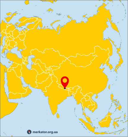 Катманду на карті