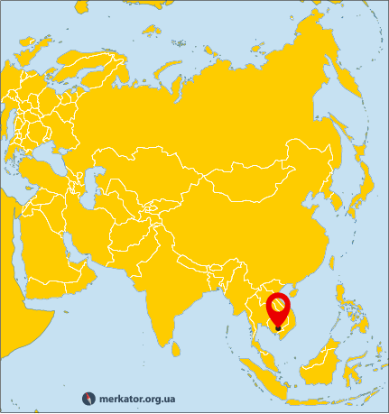 Пномпень на карті