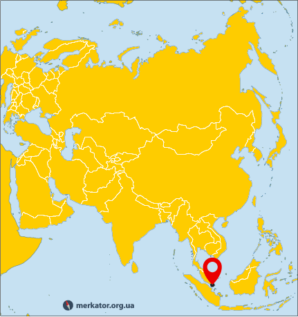 Сінгапур на карті