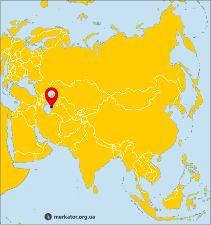 Туркменбаші на карті