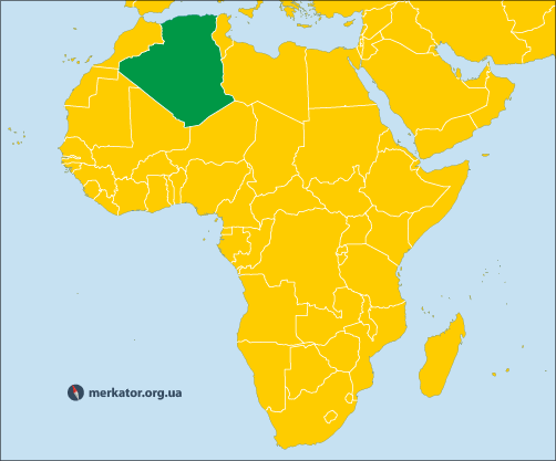 Алжир на карті