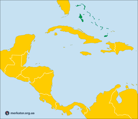 Багамські Острови на карті