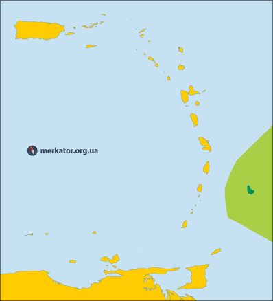 Барбадос на карті