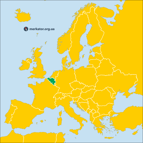 Бельгія на карті