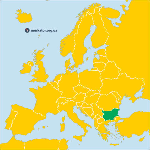 Болгарія на карті