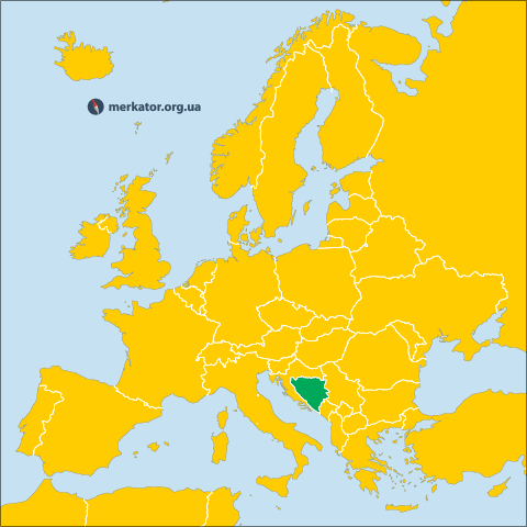 Боснія на карті