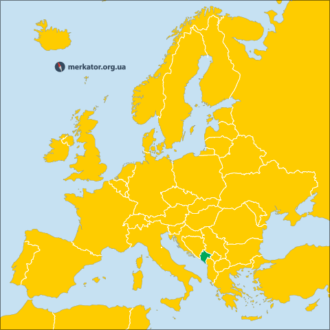 Чорногорія на карті