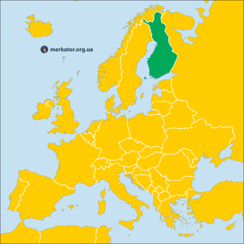 Фінляндія на карті