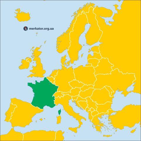 Франція на карті