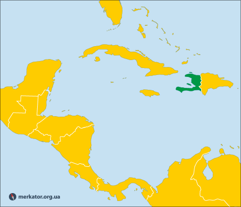Гаїті на карті