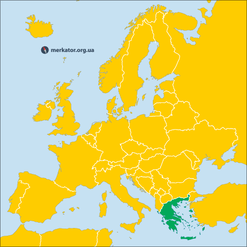 Греція на карті