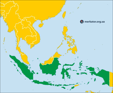 Індонезія на карті