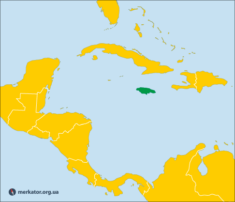 Ямайка на карті