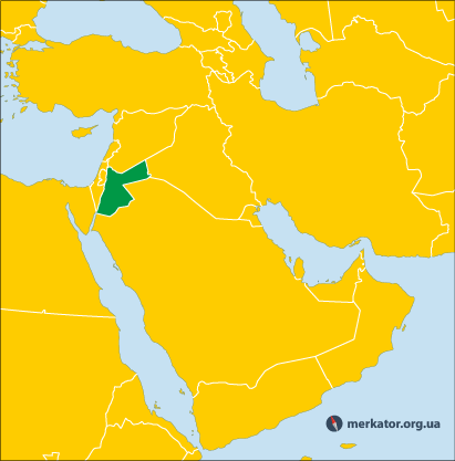 Йорданія на карті