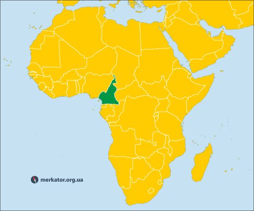 Камерун на карті