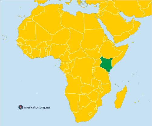 Кенія на карті