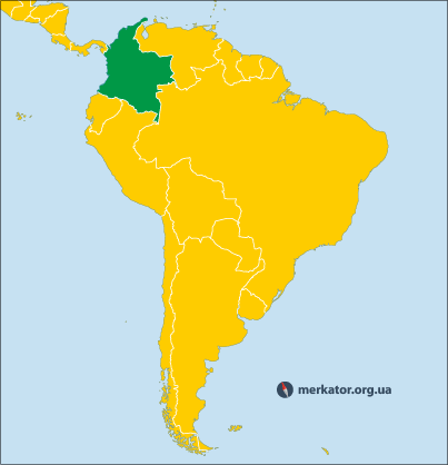 Колумбія на карті