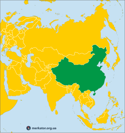 Китай на карті
