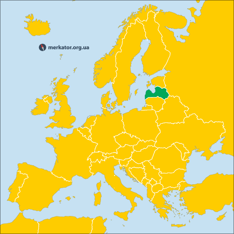 Латвія на карті