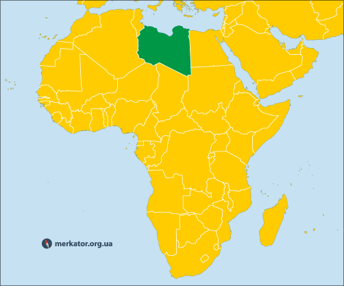 Лівія на карті