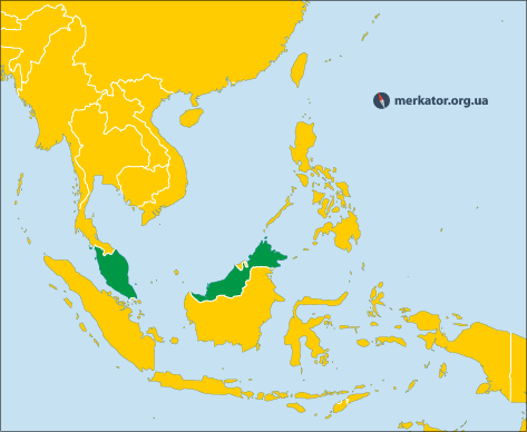 Малайзія на карті