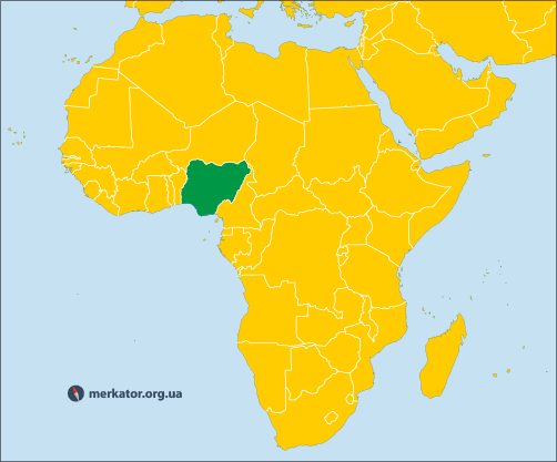Нігерія на карті