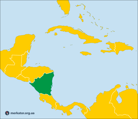 Нікарагуа на карті