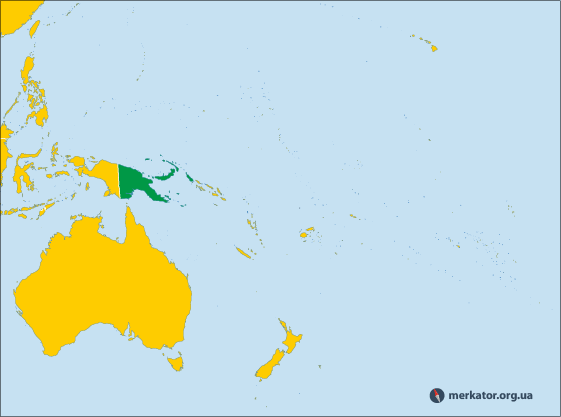 Папуа Нова Гвінея на карті