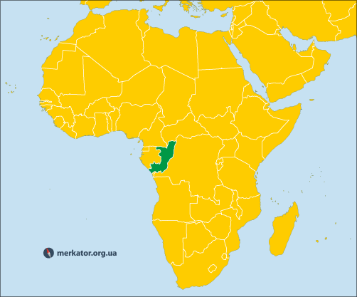 Республіка Конго на карті