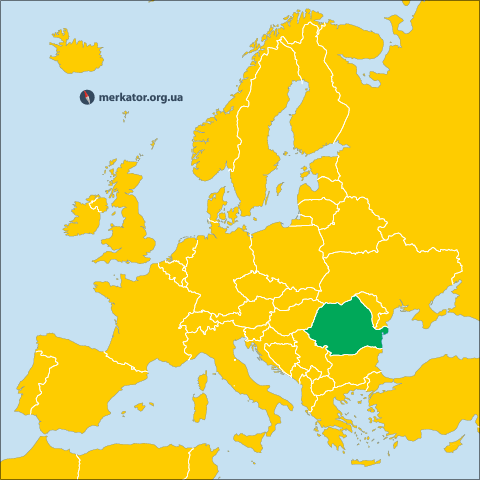 Румунія на карті