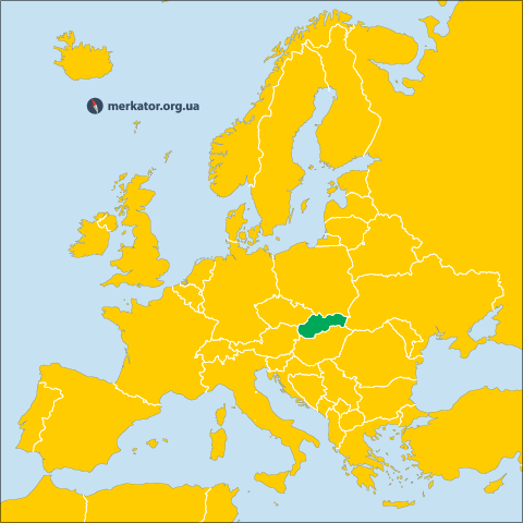 Словаччина на карті