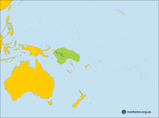 Соломонові острови на карті