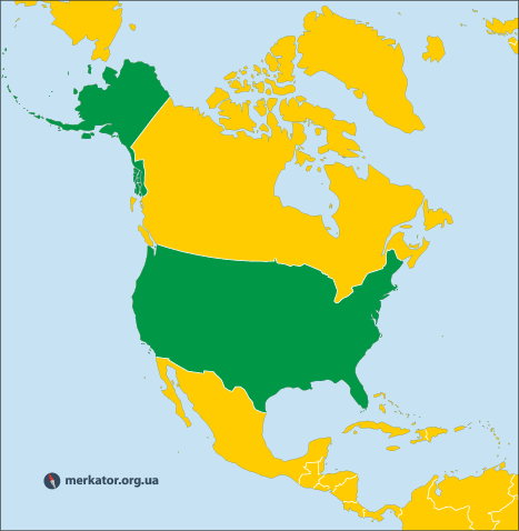 США на карті