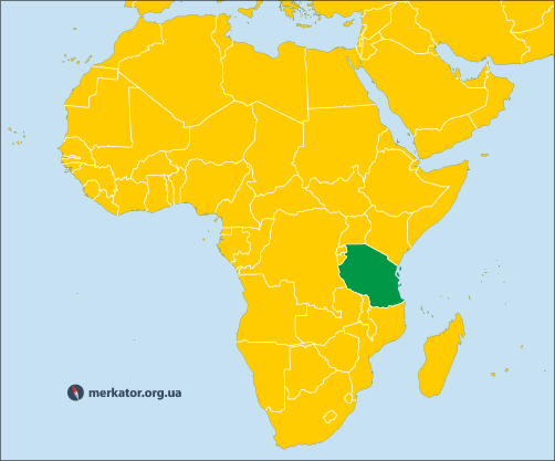 Танзанія на карті