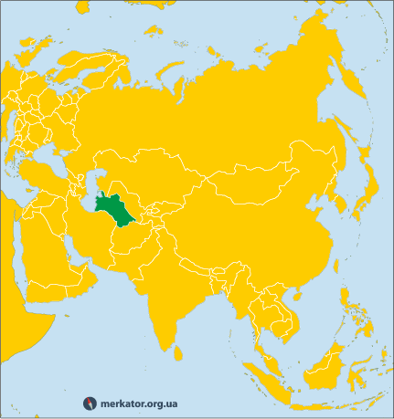 Туркменістан на карті