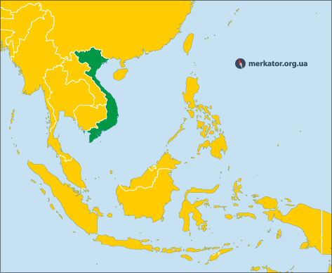 Вєтнам на карті