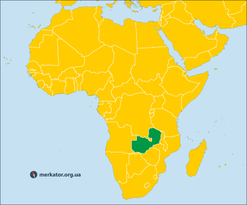 Замбія на карті